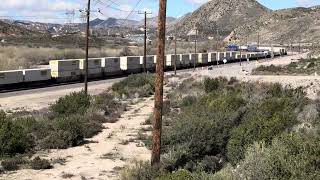 BNSF Hunt stacks WB just past Cajon Station CP 016 [upl. by Burrus]