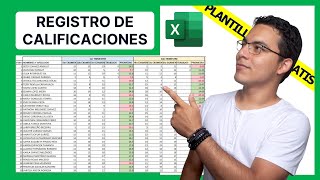 Cómo hacer un Registro de Calificaciones en Excel paso a paso [upl. by Gibbon]