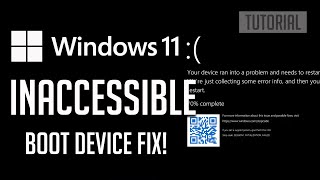 How To Fix inaccessible boot device on Windows 11 [upl. by Cyrille]