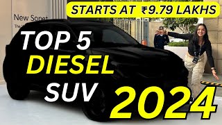 TOP 5 Diesel SUV in 2024 Starts from Rs 10 lakhs  Afforable Diesel SUV in India  Creta Diesel [upl. by Aikemet]