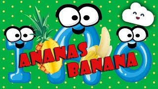 🎵 Učimo slova A E I O U  🍍 Ananas i Banana 🍌 [upl. by Nagiam]