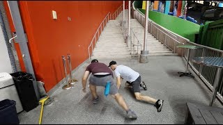 Battling for baseballs at Marlins Park [upl. by Terchie284]