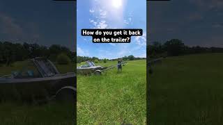 How to load beached mini jet boat on trailer boat boating jetboat minijetboat [upl. by Neetsirk]