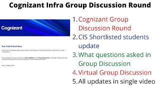 Cognizant CIS Group Discussion  Cognizant Genc  HR Round  TR Round [upl. by Delp]