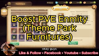 Boost PVE Enmity with Theme Park Furnitures Complete List  Draconia Saga [upl. by Cristobal]