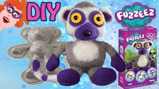 Fuzzeez ringstaartmaki DIY  maak je eigen Fuzzeez knuffel met wol zonder naald en draad Nederlands [upl. by Obaza57]