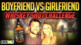 FIFA 14 BOYFRIEND vs GIRLFRIEND WHISKEY SHOT CHALLENGE [upl. by Anwahsal]