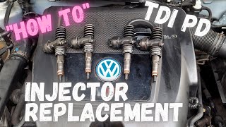 How To VW Golf 4 19 TDI PD Injector Seal replace [upl. by Partridge357]