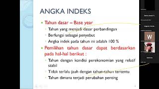 Statistika Ekonomi dan Bisnis Pertemuan ke 5  Angka Indeks [upl. by Sashenka431]