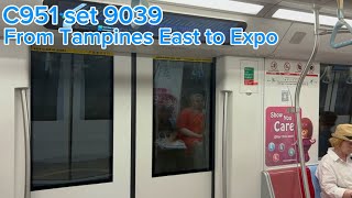 C951 set 9039 from Tampines East to Expo [upl. by Eylhsa]