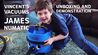 Vincent Unboxes JAMES NUMATIC VACUUM Demo NACECARE JVP180 Vincents Vacuums [upl. by Sesiom]