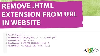 How to Remove HTML Extension From Page URL in Website  HTML  Htaccess [upl. by Nylteak]