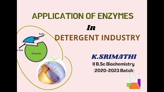 APPLICATION OF ENZYMES IN DETERGENT INDUSTRY [upl. by Kamila]