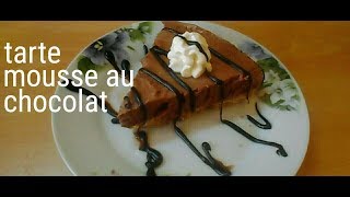 كيكة موس الشوكولاتة بدون بيض choclate mousse cake [upl. by Hueston]