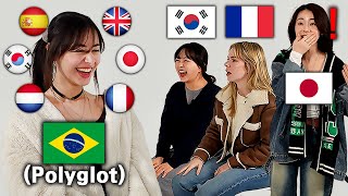 Polyglots Surprising People By Speaking Their Language Guess the Language [upl. by Calle]