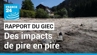 Rapport du GIEC  des impacts de pire en pire mais des solutions sous notre nez • FRANCE 24 [upl. by Ahsaten]