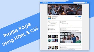 How To Make Social Media Website Profile Page Design Using HTML And CSS Step By Step [upl. by Targett521]