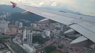 Afternoon Pushback Taxi and Takeoff At Penang International Airport  Airbus A320200  AirAsia [upl. by Nauqe]