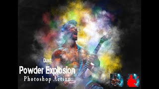 Dust Powder Explosion Photoshop Action [upl. by Ahsimin]