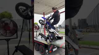 Yamaha WR450 wheelie balance point standing up [upl. by Oramlub]