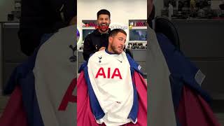 The Barber Trolled Hazard With Tottenham😂🤫 shorts football soccer [upl. by Ledda]