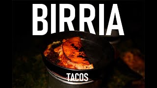 Pulled Pork Birria Tacos Camp Cooking ASMR tacos birria mexicanfood trangia [upl. by Ahseneuq]