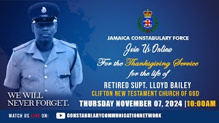 Thanksgiving Service for the life of Retired Supt Lloyd Bailey [upl. by Ybor]