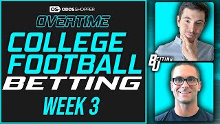 College Football Picks amp Predictions Week 3 BONUS BETS  Betting U OVERTIME [upl. by Llennod934]