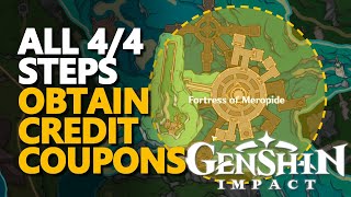 Obtain Credit Coupons Genshin Impact All Quests [upl. by Ecnerwal]