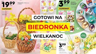 Koszyczki wielkanocne kurczaczki zestawy pisanek zajączki ceramiczne i ozdoby w Biedronce [upl. by Corie]