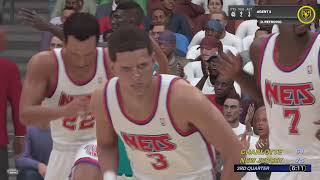 Charlotte Hornets  New Jersey Nets NBA 2K91 2nd Half [upl. by Joyan]