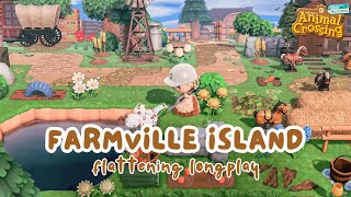 Animal Crossing Longplay 🚜 Flattening my Friends Farmville Island No Commentary [upl. by Eineg151]