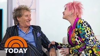 Rod Stewart Cyndi Lauper Talk Fashion And Upcoming Tour Together  TODAY [upl. by Enaitsirhc]