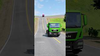 Mixed trucks vs bollard crash part483 shortvideo automobile beamngdrive shorts gaming usa [upl. by Ayet663]