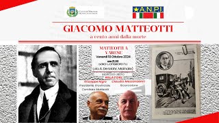 Giacomo Matteotti ANPI Malnate 18102024 [upl. by Linad180]