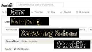 Tutorial Pilih saham  screening Stock unboxing STOCKBIT [upl. by Mairym927]