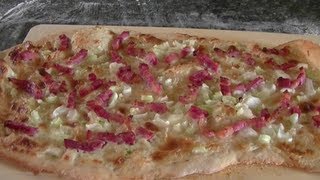 Tarte Flambee  Flammkuchen [upl. by Colfin644]