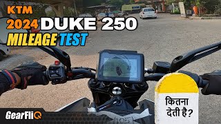 2024 KTM Duke 250  Mileage Test  GearFliQ [upl. by Beale]