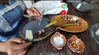 Frijol tostado molido nopal y cebollitas asadas con queso algo sano natural y rápido [upl. by Cestar]