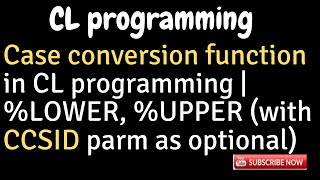 IBM i AS400 Tutorial iSeries System i Case conversion function in CL LOWER amp Upper with CCSID [upl. by Anilegna]