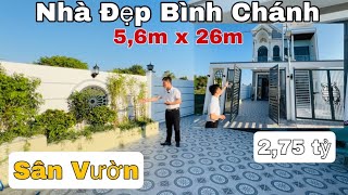 Nhà Đẹp Bình Chánh  Nhà Sân Vườn 🪴 Siêu Đẹp Tặng Toàn Bộ Nội Thất Cao Cấp Giá Tổng 2 tỷ 750triệu [upl. by Kohcztiy209]