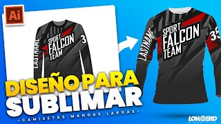 Como hacer un diseño para sublimar camisetas en l adobe illustrator 🔥 [upl. by Corotto]