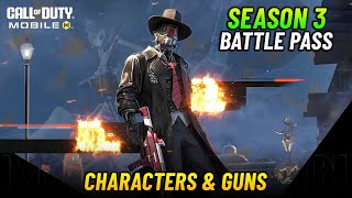 Season 3 Battle Pass Characters amp Guns Characters COD Mobile  S3 CODM Trailer [upl. by Eelyme384]