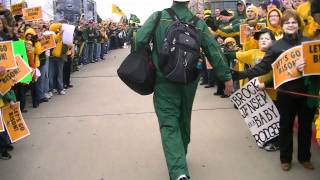 NDSU Football Arrival to FC Dallas Stadium [upl. by Yboc937]