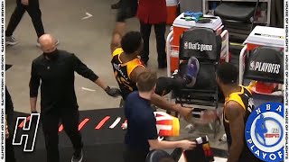 Donovan Mitchell Kicks the Chair in Frustration after Clippers Make a Comeback [upl. by Egrog385]