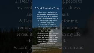 5 Quick Prayers for Today faithingod prayerlife [upl. by Farny]