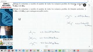 TEMA 1 ALCANOS  EJERCICIO 13 DIBUJAR ISÓMEROS DE FÓRMULAi C6H14 ii C7H16 i C5H10 ii C6H12 [upl. by Massiw406]