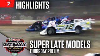 Thursday Late Model Prelim  Castrol Gateway Dirt Nationals 12524  Highlights [upl. by Delsman]