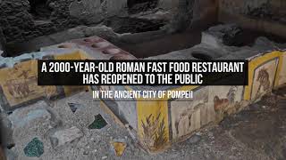 Ancient Roman Fast Food Outlet Unveiled In Pompeii [upl. by Aerdnael]