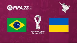 FIFA 23  Brasil vs Ucrânia  Copa do Mundo Qatar 2022 final [upl. by Nagle]